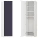 Шкаф распашной Амьен индиго 60х232,2х54,5 с 4 полками и  штангой  ЛДСП белый